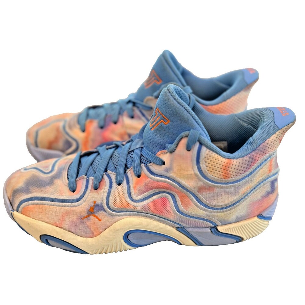 Jordan Tatum 3 Tie Dye Blue Pink Basketball Sneaker HF 3136–400 Youth 7